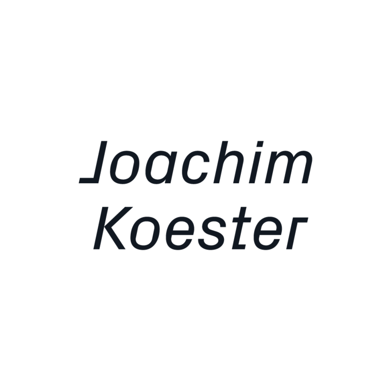 Joachim Kosender exhibition branding
