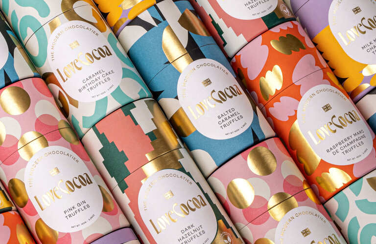 love cocoa tube packaging