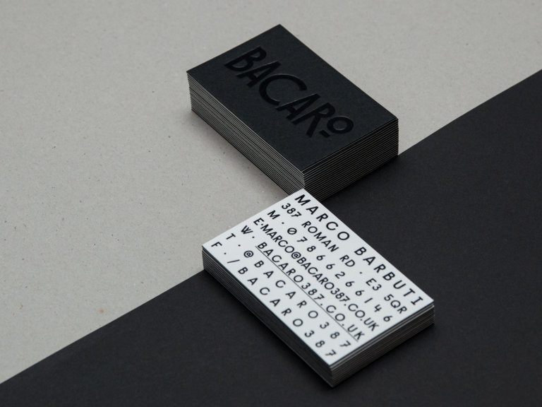 bacaro business cards