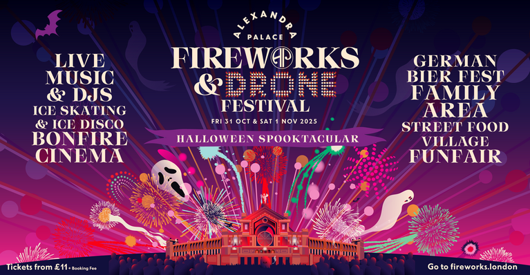 alexandra palace fireworks landscape