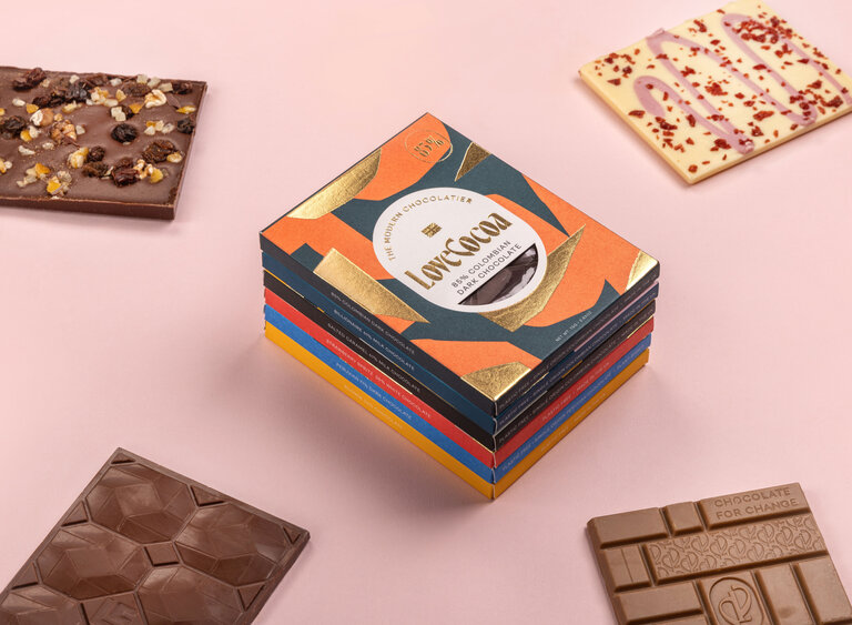 love cocoa chocolate bars design