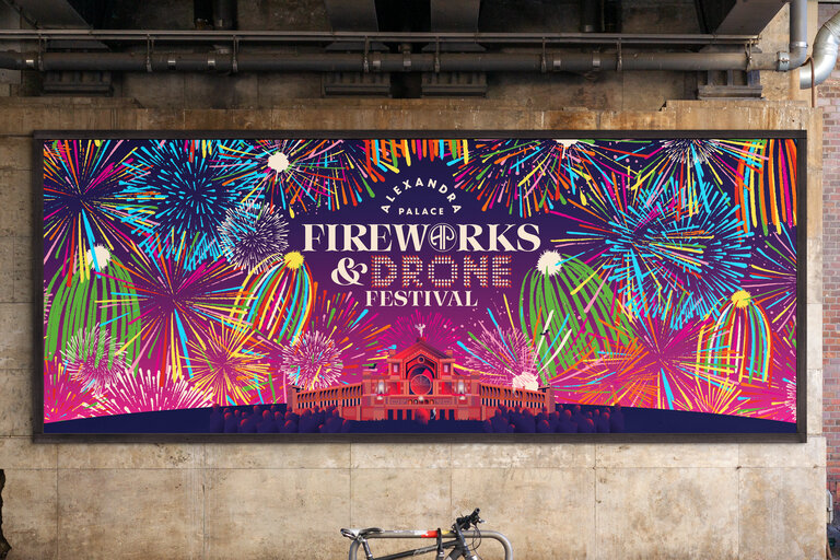 alexandra palace fireworks billboard
