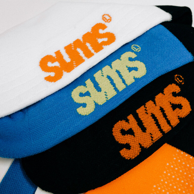 sums running socks logos